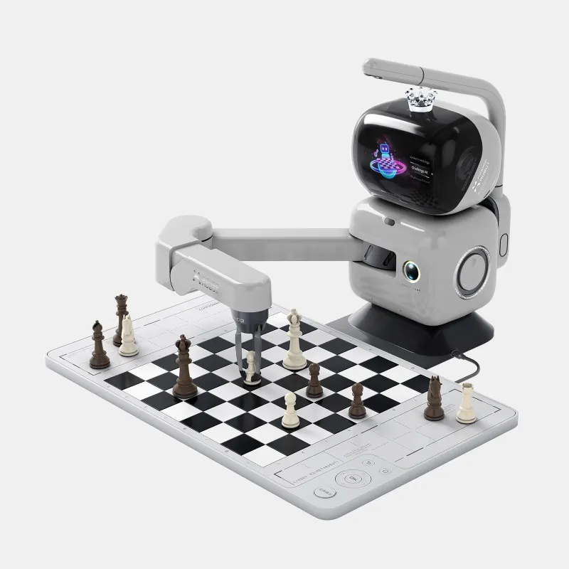 SenseRobot chess robot with robotic arm moving chess pieces on a board