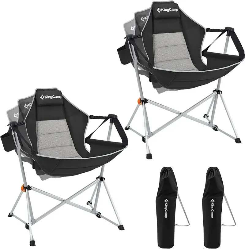 KingCamp hammock chair hanging suspended outdoors between trees