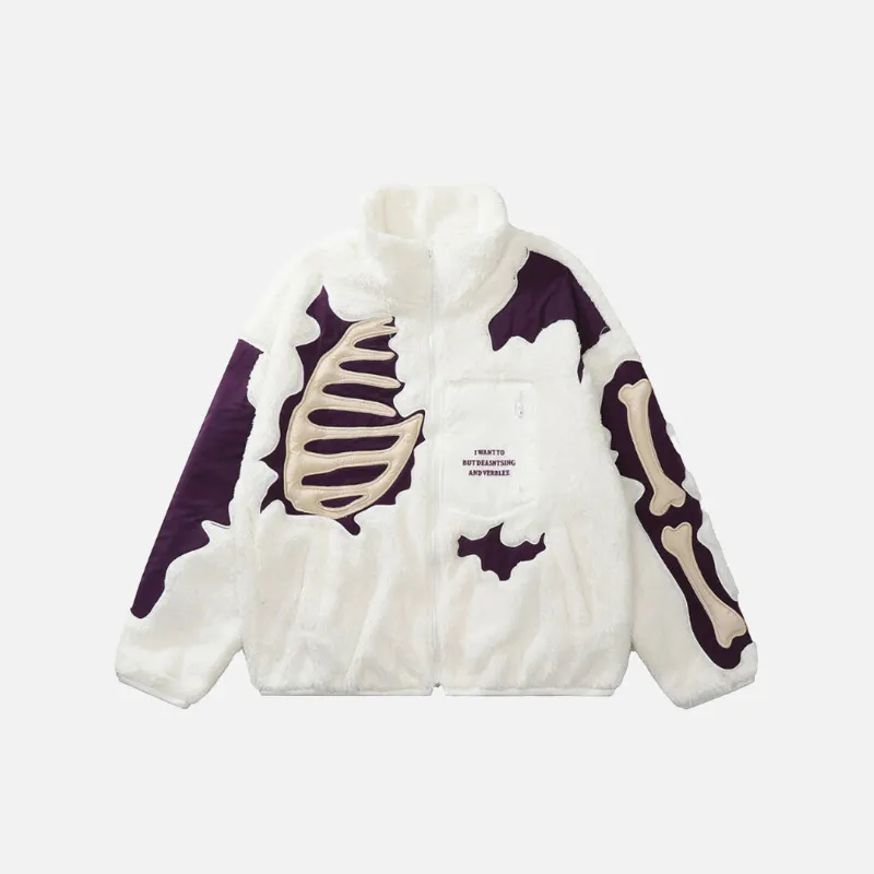 DAXUEN skeleton jacket with skeleton graphic print outerwear
