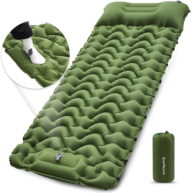 KingCamp sleeping bag laid out flat showing full length and zipper