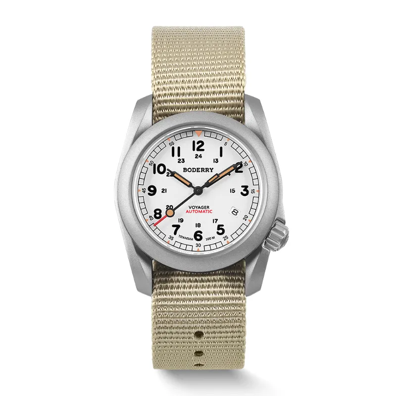 Boderry titanium watch with metal case