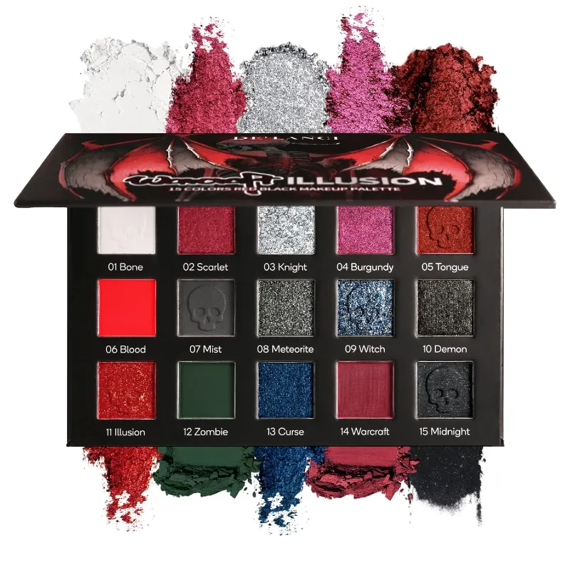 DE LANCI black and red eyeshadow palette