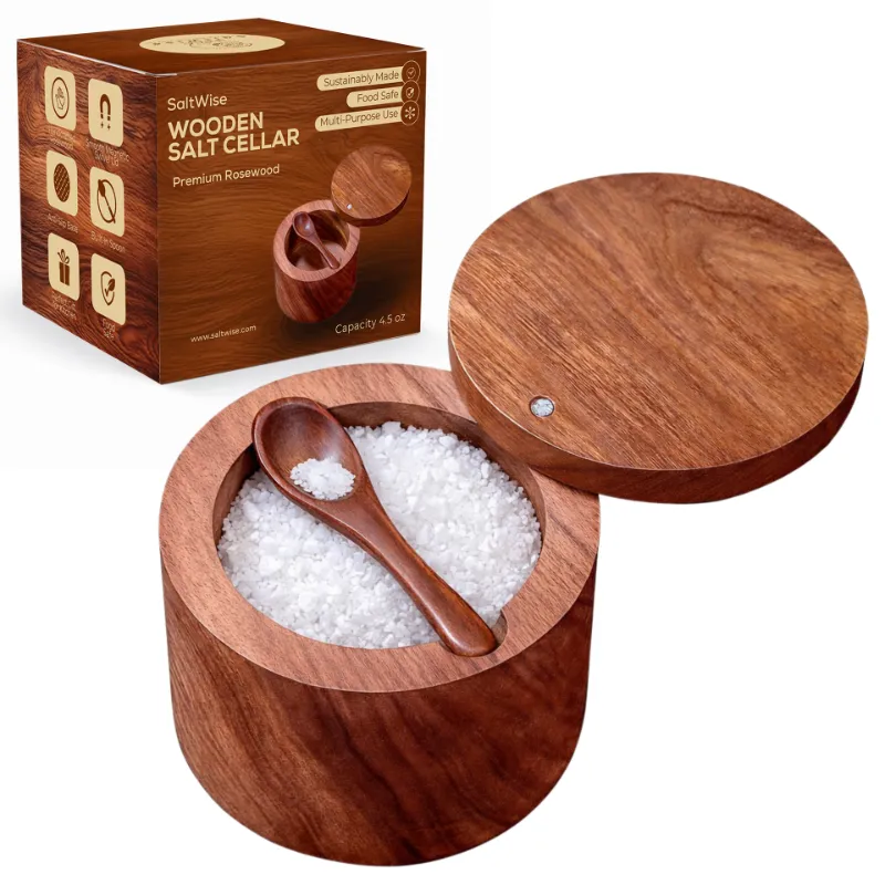 SaltWise wooden salt cellar