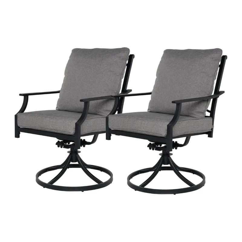 Grand Patio patio set with swivel chairs