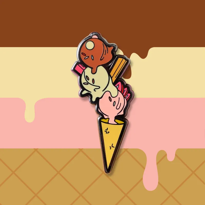 Cocktail Critters ice cream pin enamel pin