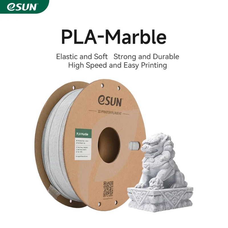 eSUN marble PLA 3D printer filament spool