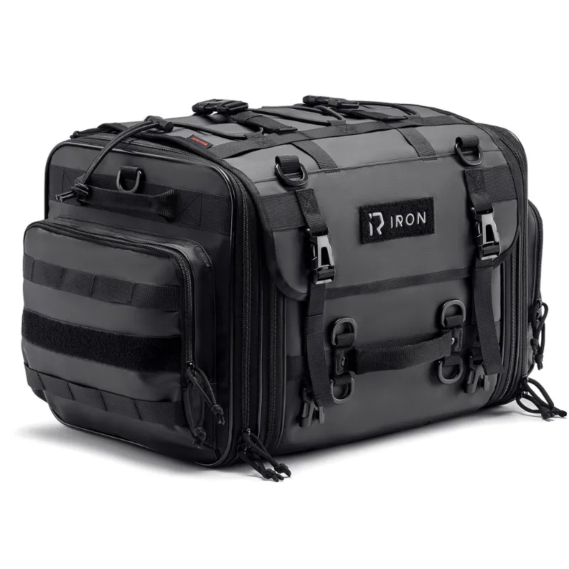 Rideiron motorcycle tail bag mounted for travel