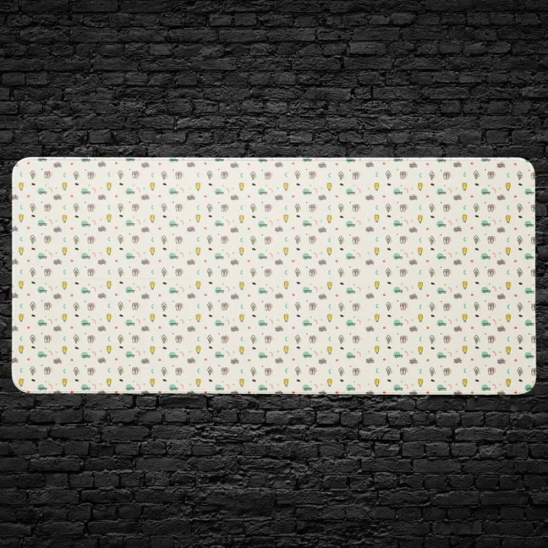CruArt desk doodle mat with illustrated design