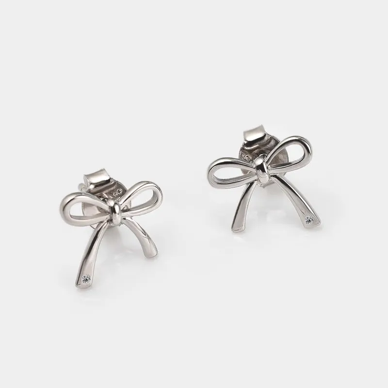 Rachel Galley bow stud earrings shaped like delicate bows