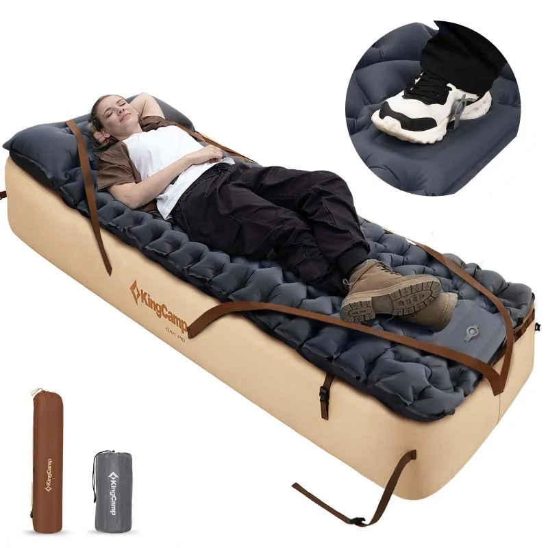 KingCamp camping mattress laid flat inside a tent for sleeping