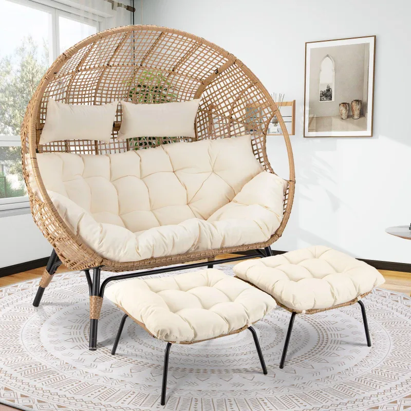 Nicesoul Furniture egg chair with ottoman