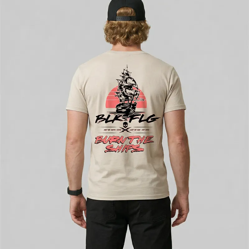 BLK FLG burn the ships shirt