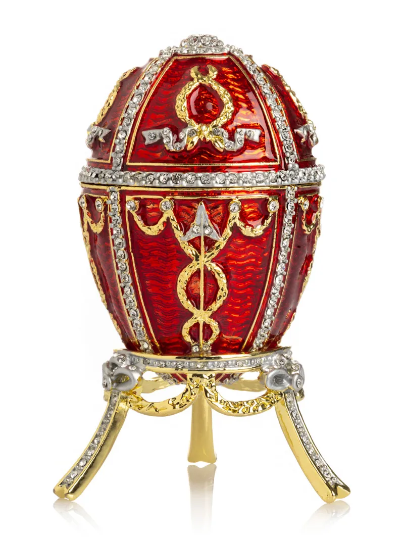 Keren Kopal faberge egg red and gold