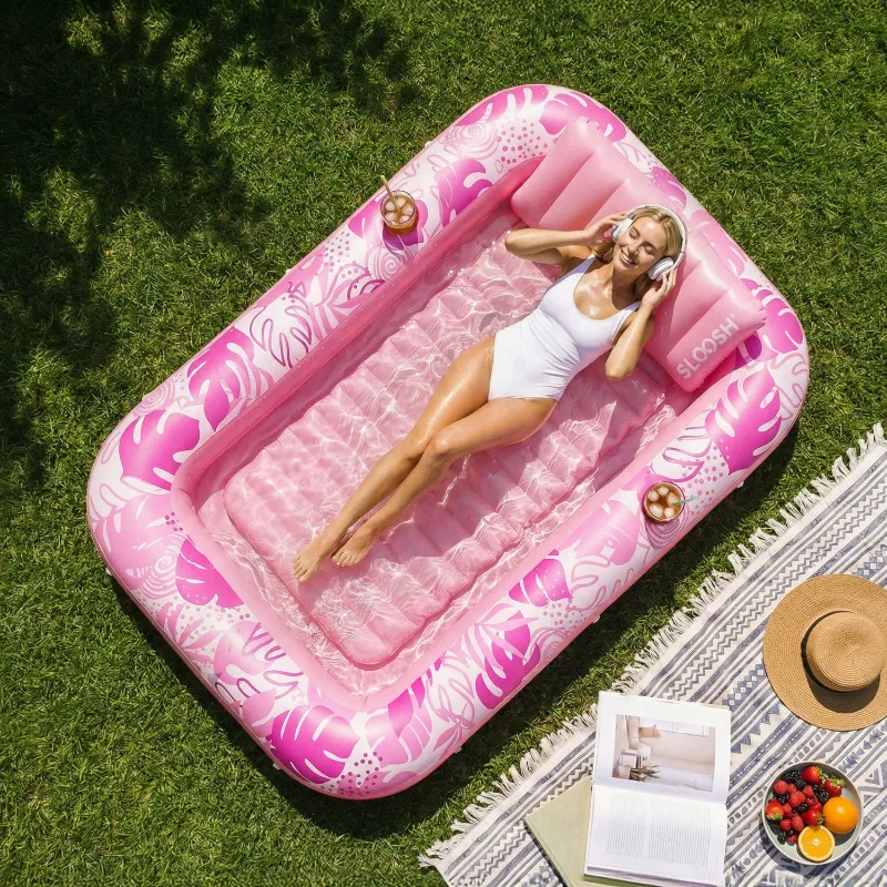 Pink sofa-shaped pool float