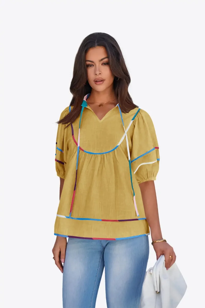 CICYBELL yellow babydoll top