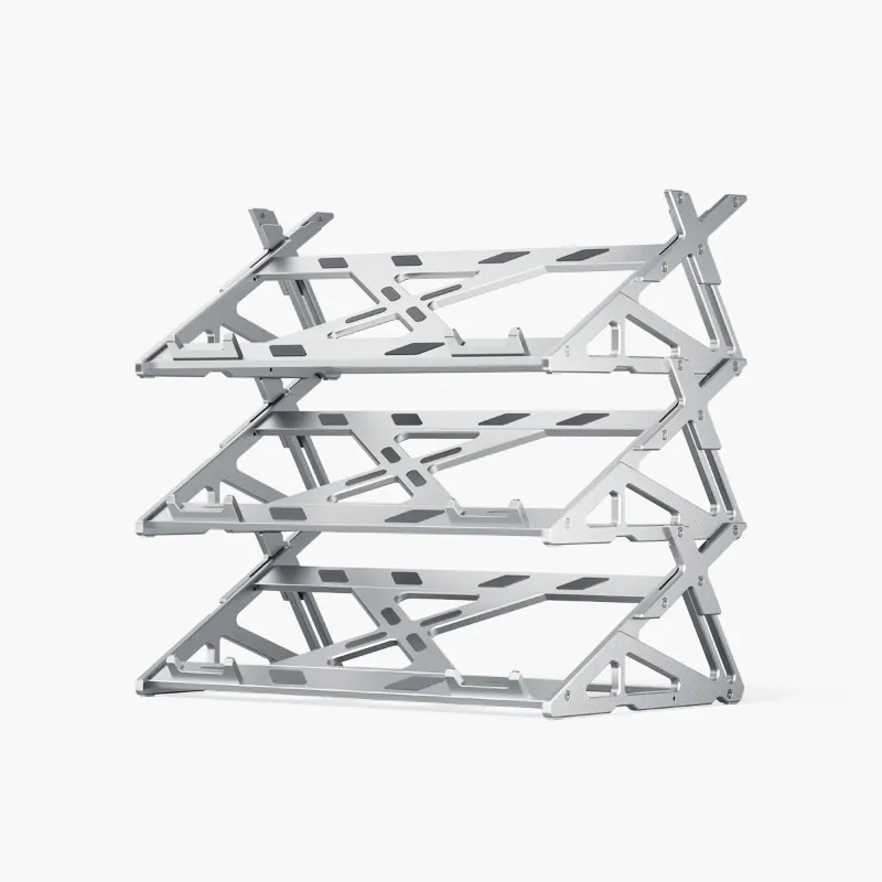 Riser stand supporting a keyboard and monitor