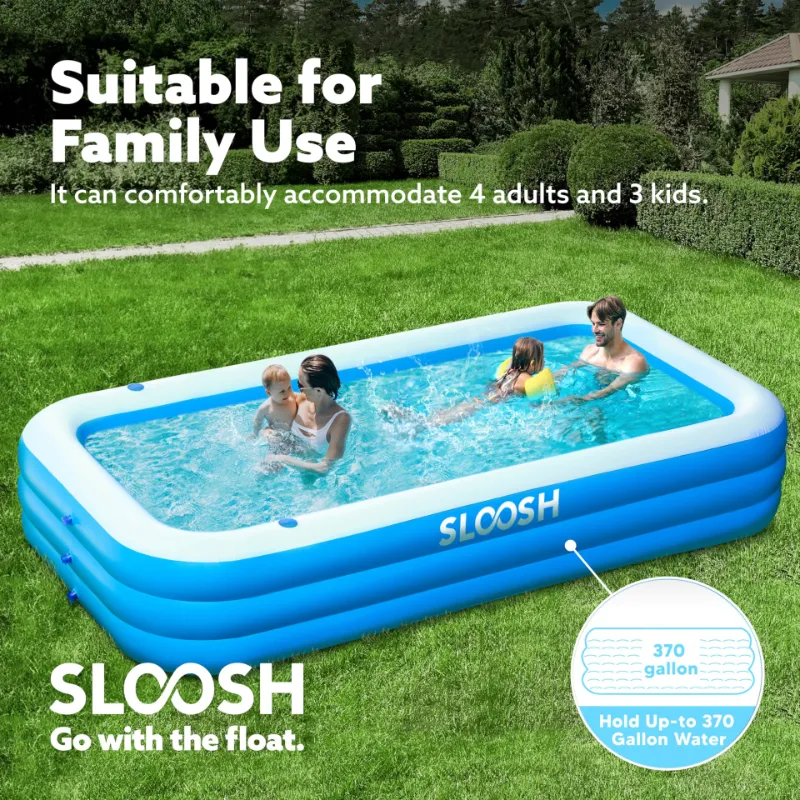 Inflatable pool with built-in seats