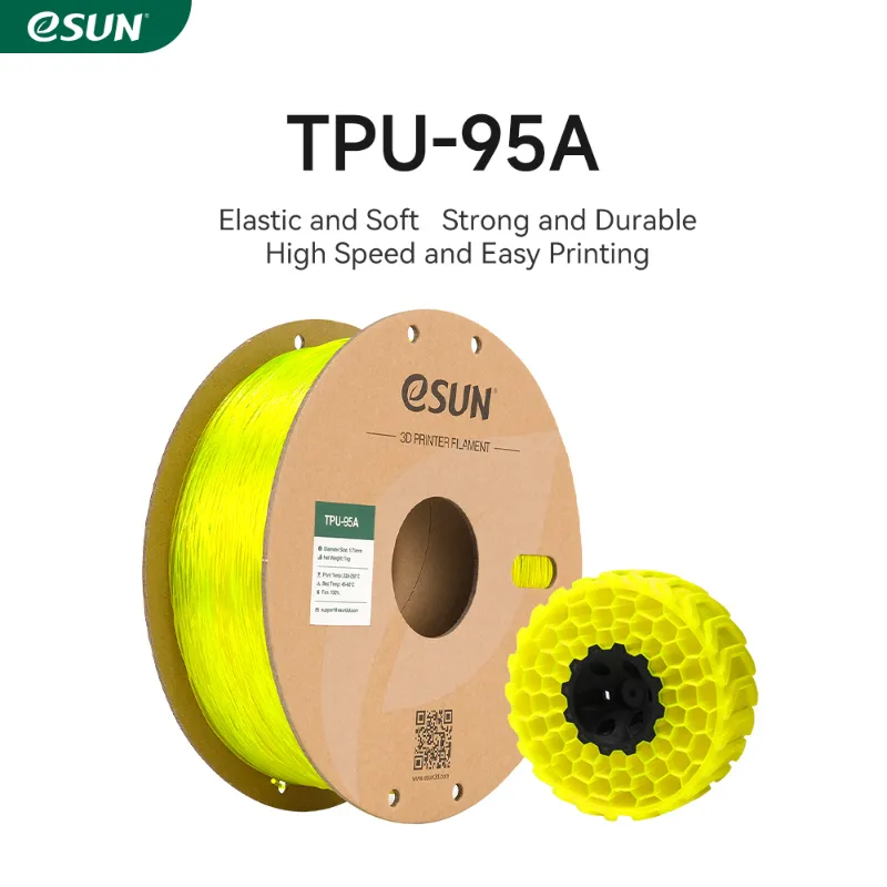 eSUN 95A TPU flexible 3D printer filament spool