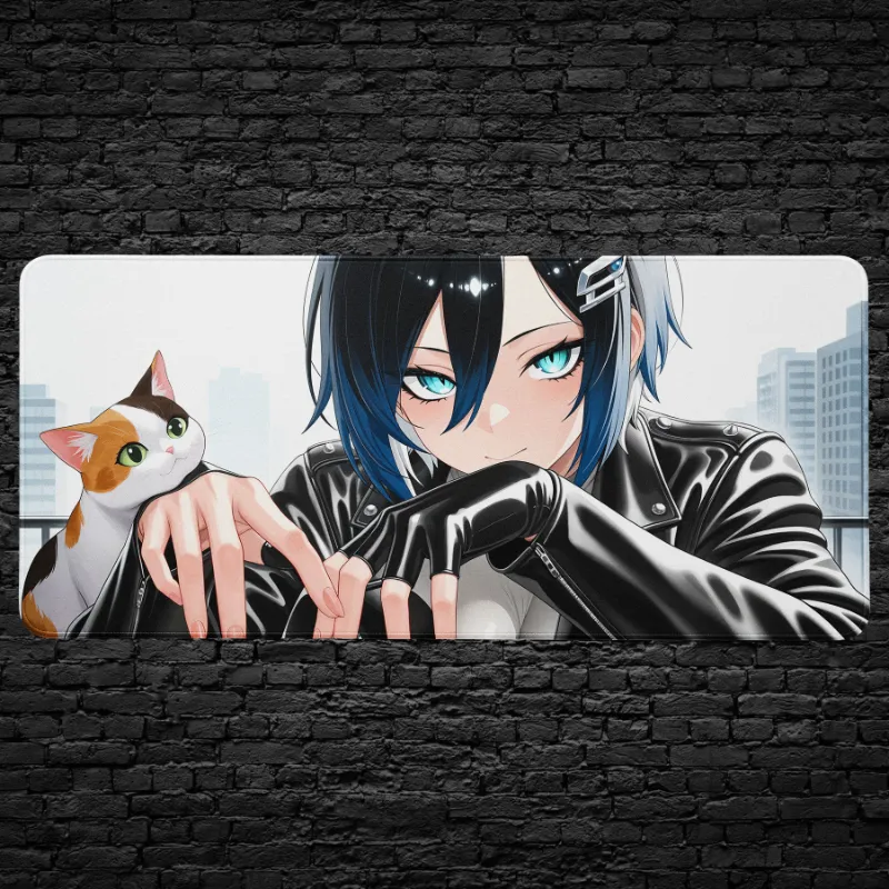 CruArt anime desk mat with illustration design