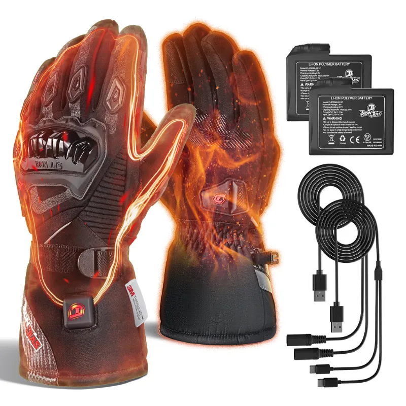 Rideiron motorbike gloves heated for warmth