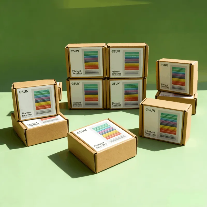 eSUN 3D print filament swatches sample set