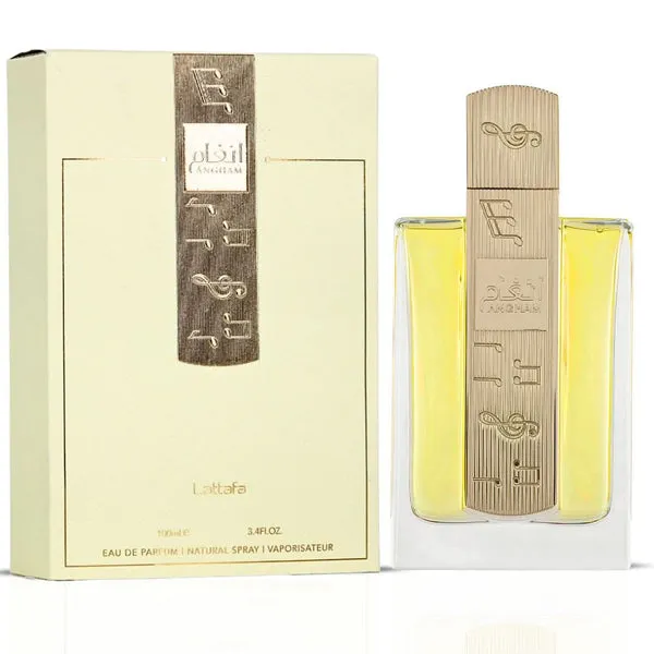 Intense Oud lattafa angham perfume bottle
