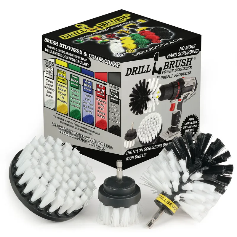Drillbrush soft bristle brush for gentle surface cleaning