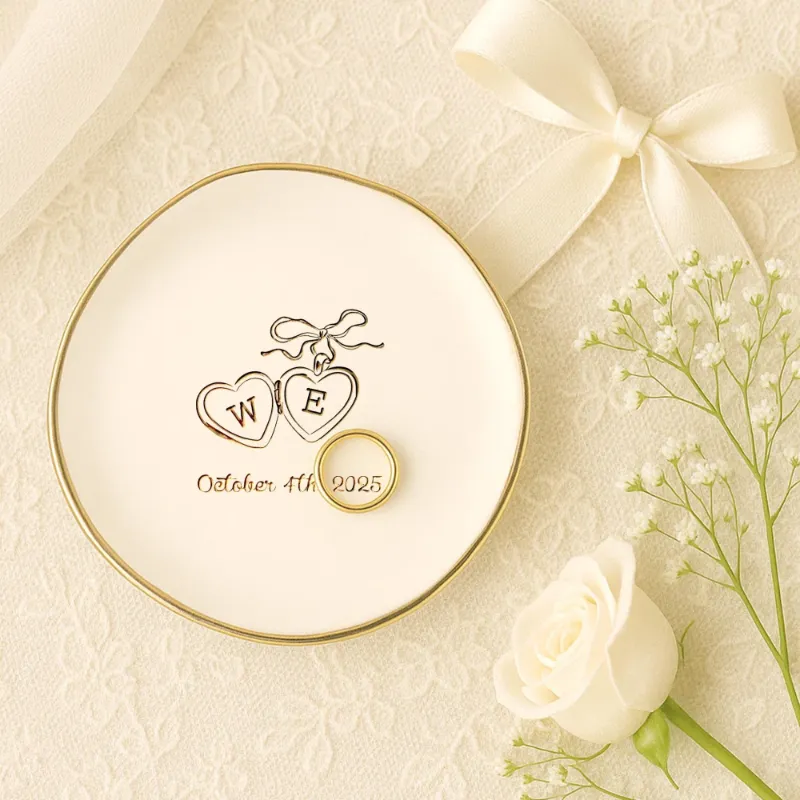 Lucy Engraving personalized ring dish