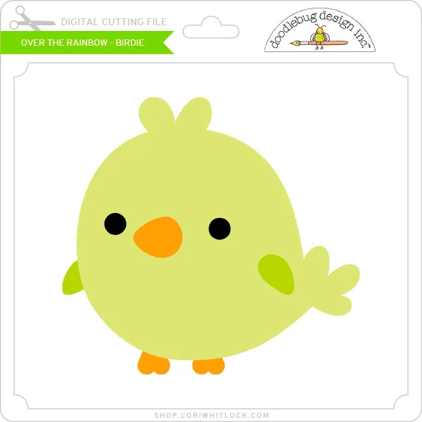 Lori Whitlock rainbow birdie paper craft