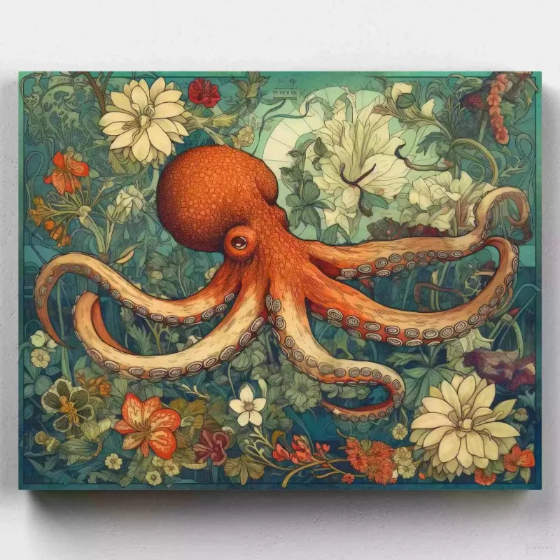 Canvas by Numbers Flowery Depths Paint by Numbers kit