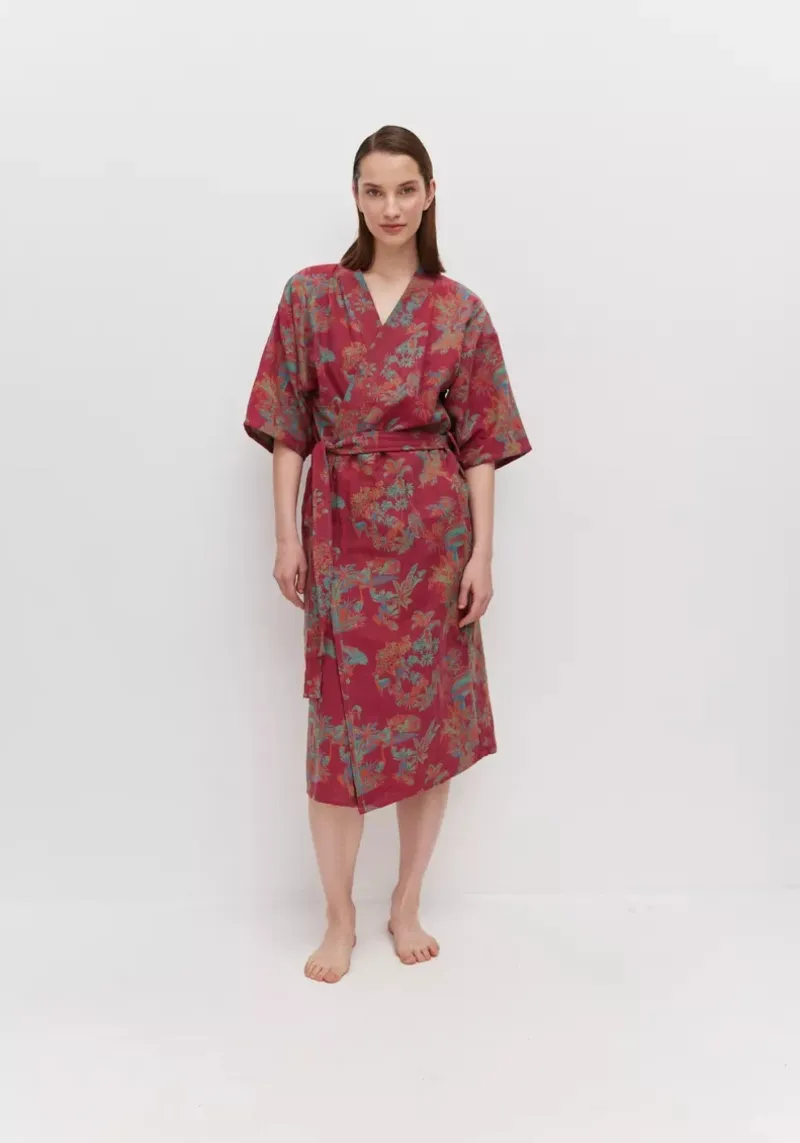 Cozy kimono sweater with open front