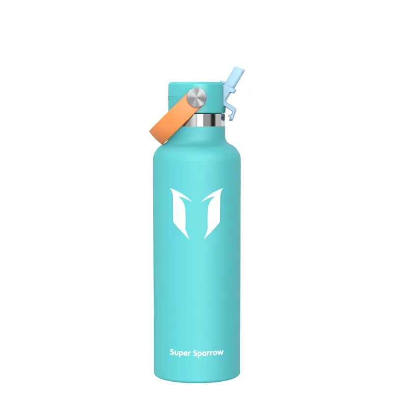 Super Sparrow flip top straw water bottle