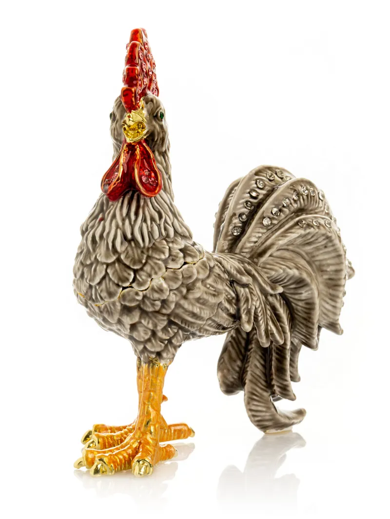 Keren Kopal rooster box trinket container