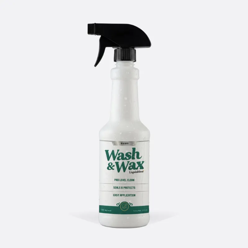 Liquified RV rv wash and wax for exterior care