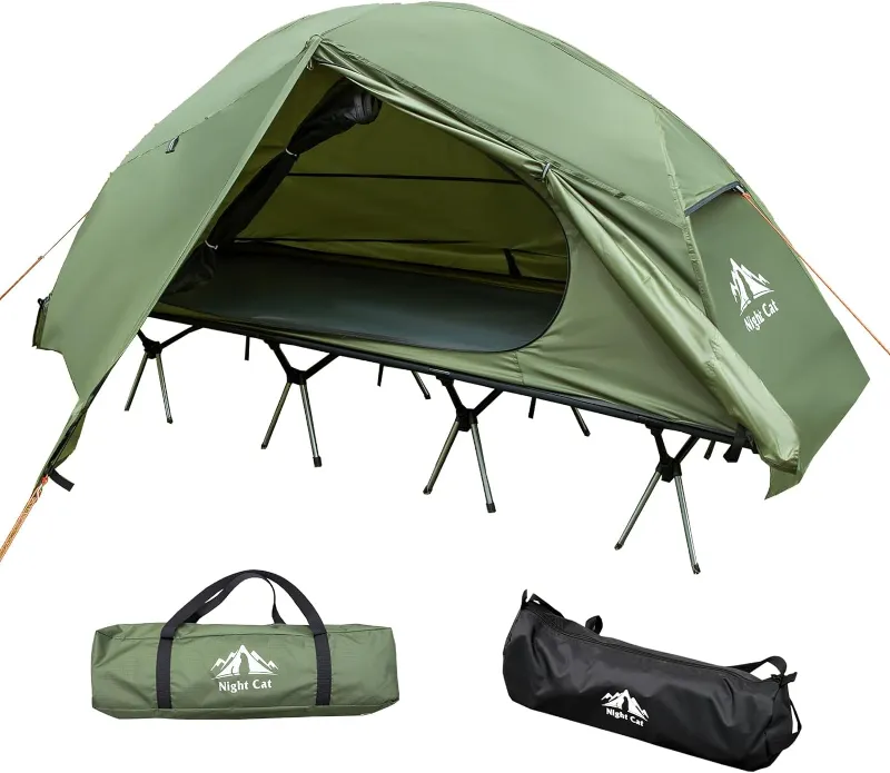 Night Cat Store cot tent combo with integrated shelter and cot