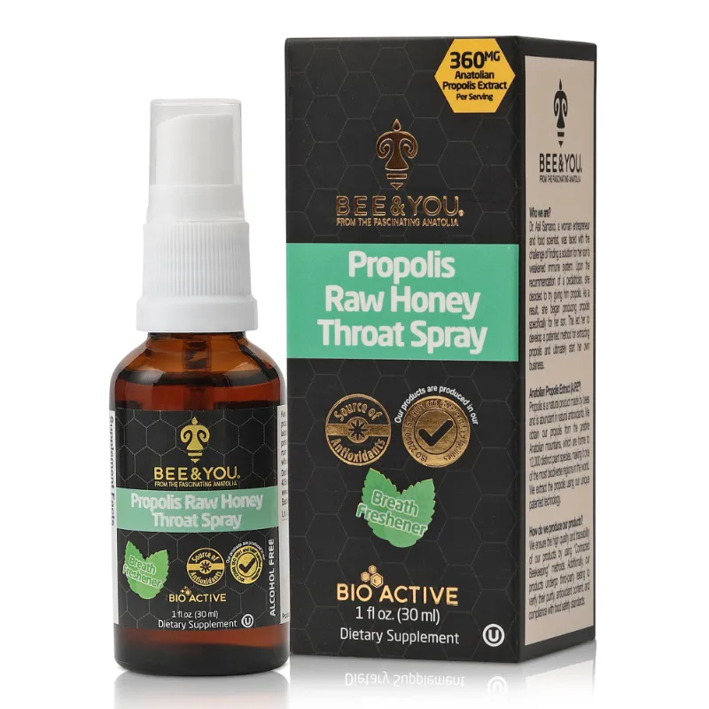 Bee & You propolis throat spray for immune support