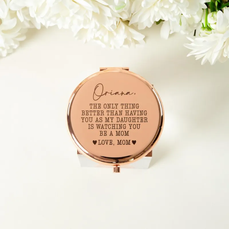 Lucy Engraving custom compact mirror