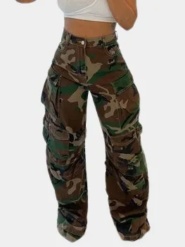 Cyber Techwear camouflage pants