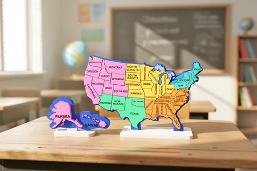 Fun House Toys united states map puzzle game