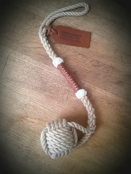Braided monkey fist knot with cord