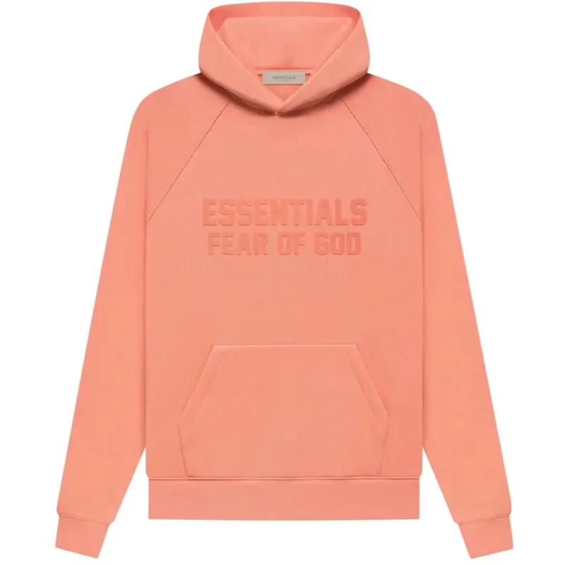 A Few Vibe coral essentials hoodie