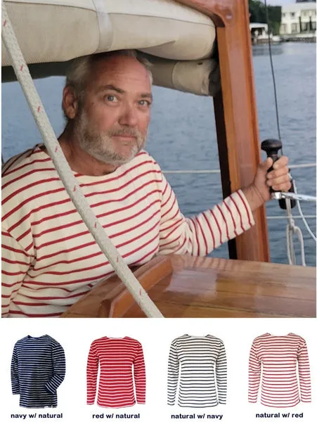 Breton striped shirt in navy and white