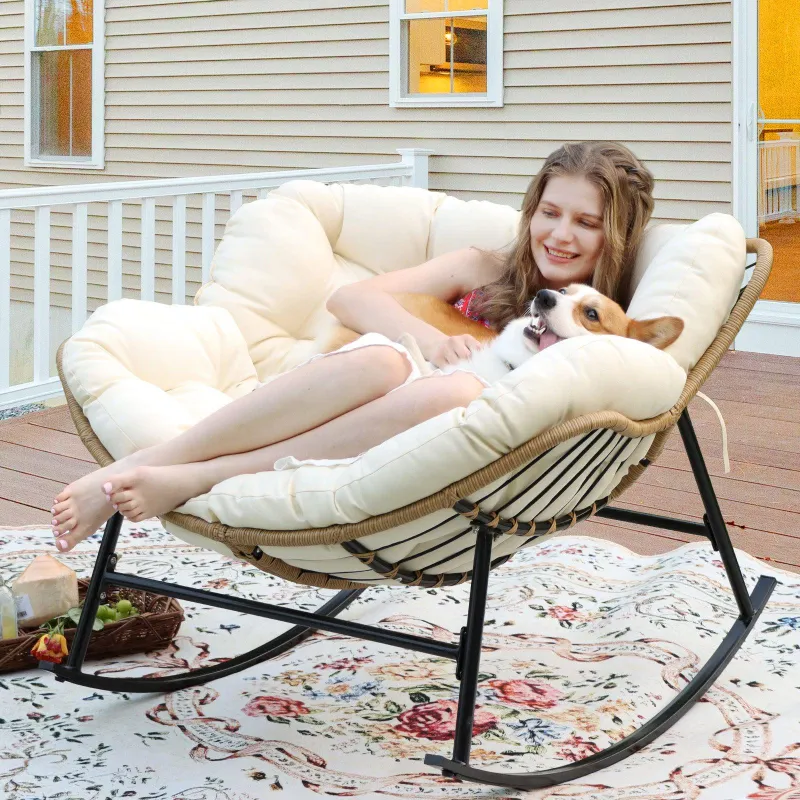Nicesoul Furniture papasan rocking chair