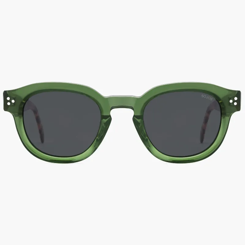 SOJOS VISION green sunglasses with colored frames
