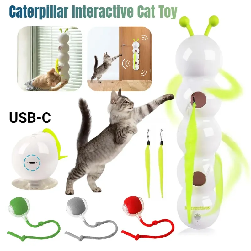 Kicklo caterpillar toy cats