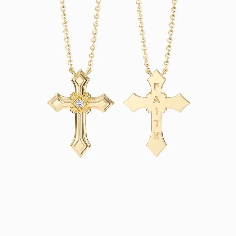 Vanimy cross necklace gothic style