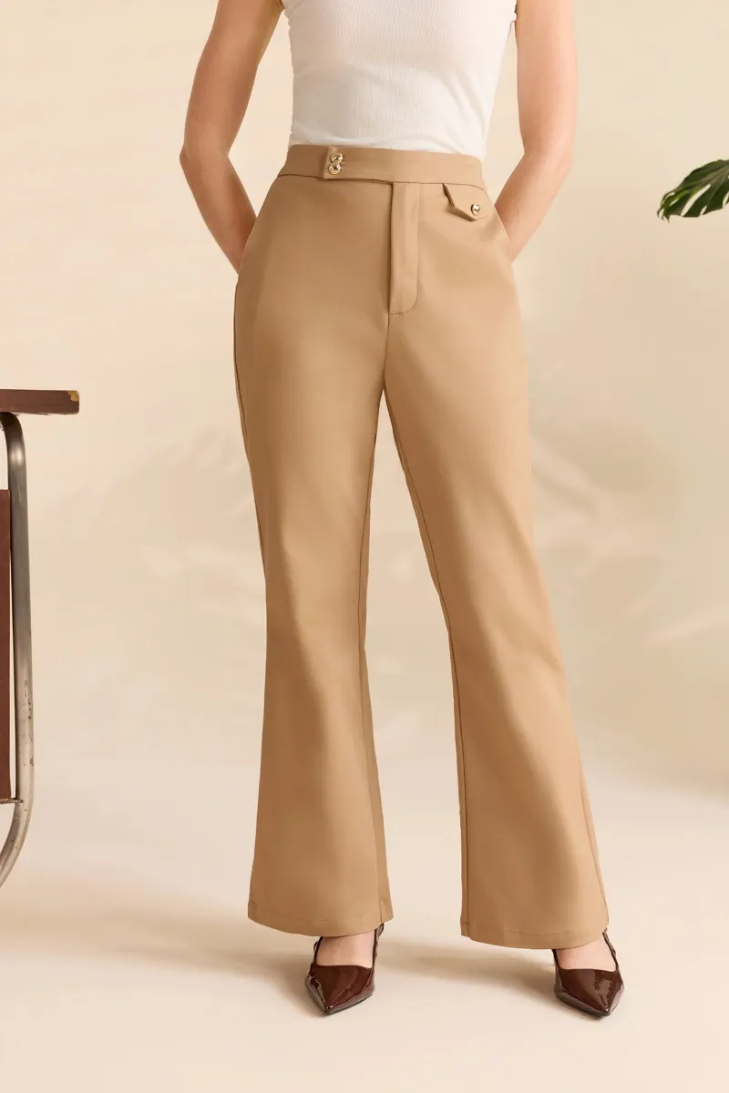 CICYBELL womens flare khaki pants