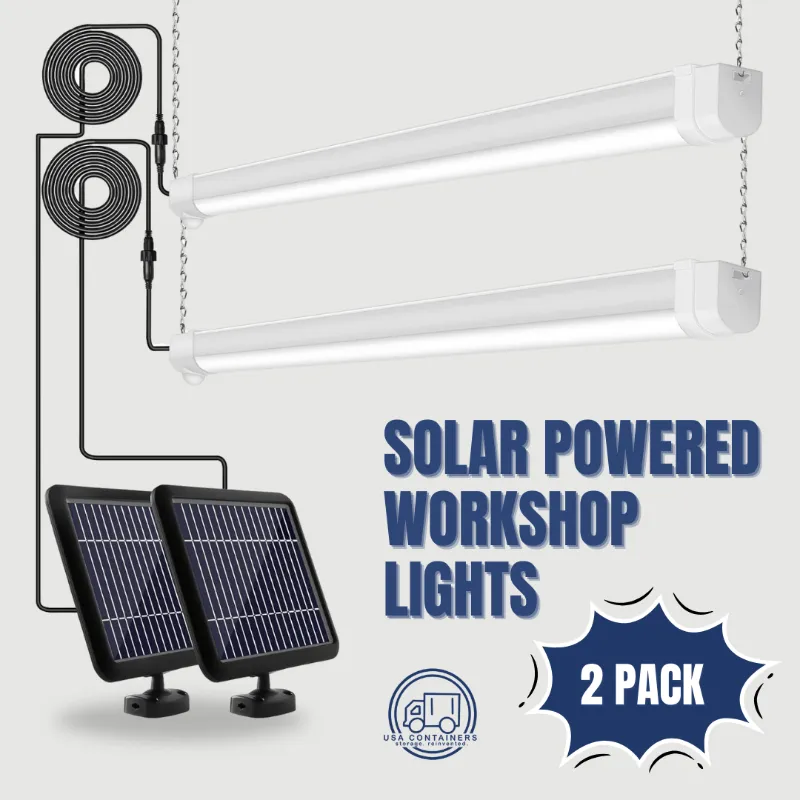 USA Containers solar shop light