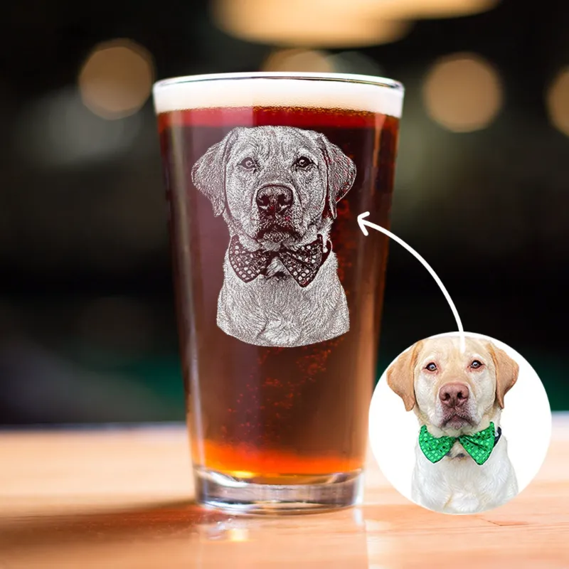 Lucy Engraving personalized pint glasses
