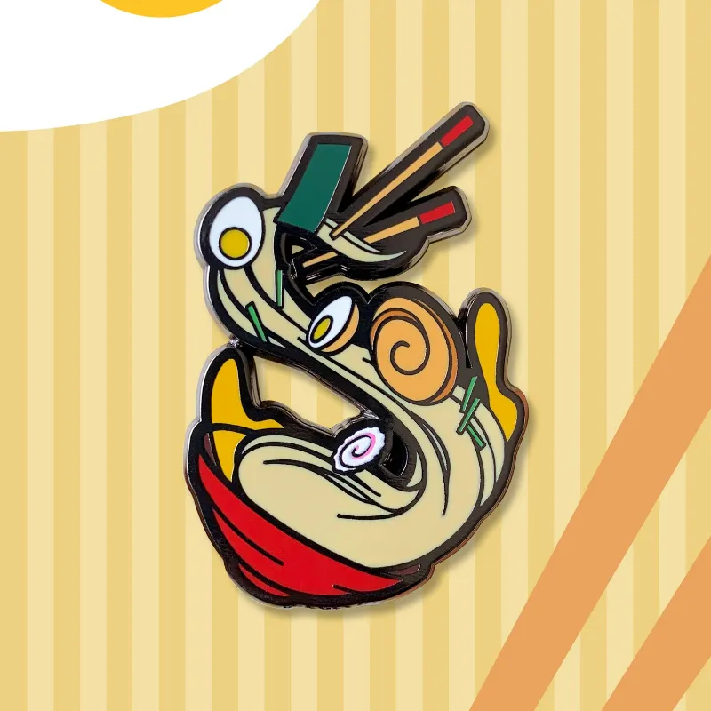 Cocktail Critters pin ramen enamel pin